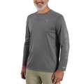 Carhartt Men's Force Sun Defender™ Lightweight Long-Sleeve Logo Graphic T-Shirt, Steel, X-Large/Tall