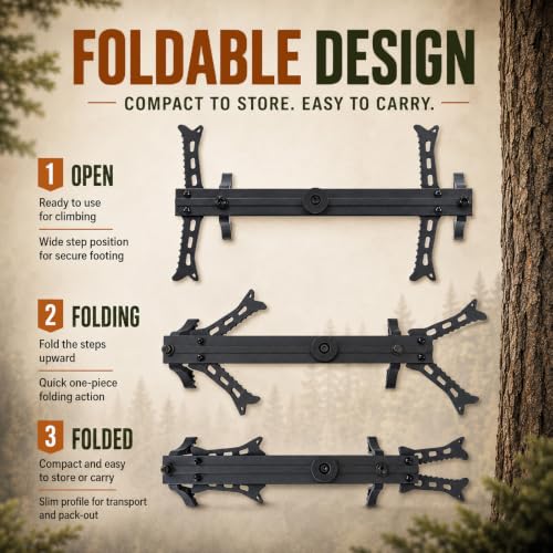 FUNHORUN 4 Pack 20-Inch Climbing Sticks with Bonus Aider for Hunting & Tree Stand Setup
