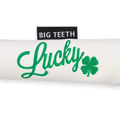 Golf Alignment Stick Covers Training Aid Case Holds 2 Sticks Lucky Clover Pattern (White)
