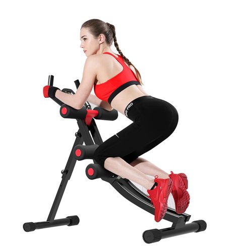 Fitlaya Fitness Core & Abdominal Trainers AB Workout Machine Home Gym Exercise Machine Ab Cruncher Foldable Fitness Equipment (red01)