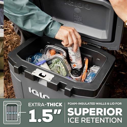 Igloo Trailmate Cooler 25Qt Carbonite Insulated Hard Shell Ice Chest