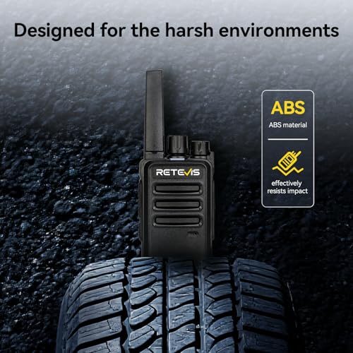 Retevis RT68 Walkie Talkies Long Range with Earpiece & 6-Pack Charger