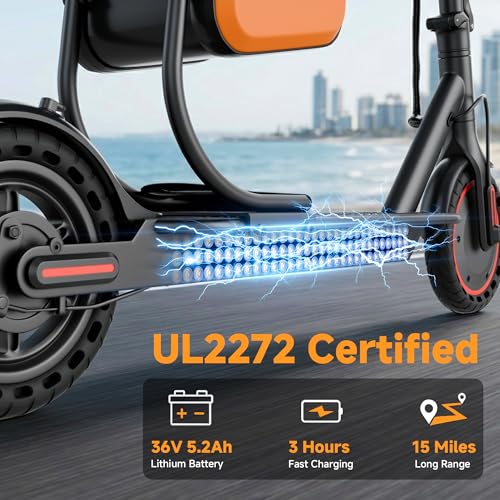 Qlaway Black 8.5'' Foldable Electric Scooter for Adults, 19MPH, 700W Peak Motor