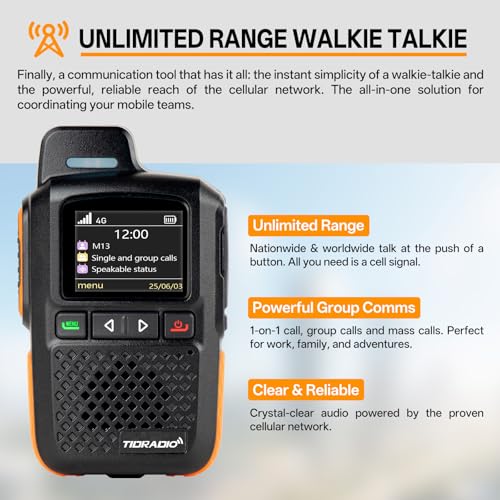 2 Pack Walkie Talkies with 4G LTE, Unlimited Nationwide Range, SIM Card Included