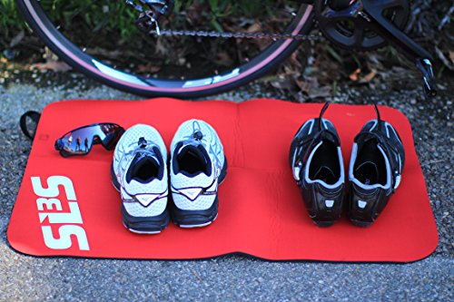 SLS3 Triathlon Transition Neoprene Outdoor Changing Mat Large - Black & Red