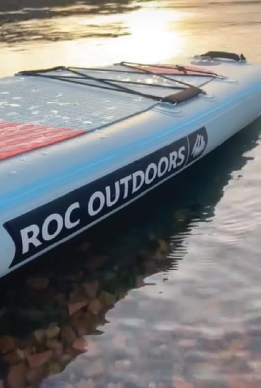 Roc Inflatable Stand Up Paddle Board 10'6" with Premium Accessories - Wide Stable Design for Youth & Adults