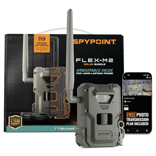 SPYPOINT Flex-M2 Solar Trail Camera 32MP Night Vision Cellular