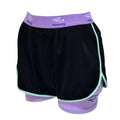 Women Girl Bumsaver Padded Shorts for Skateboarding, Roller Skating, Roller Derby, Inline Skating, Snowboarding and Skiing (Large) Black/Purple