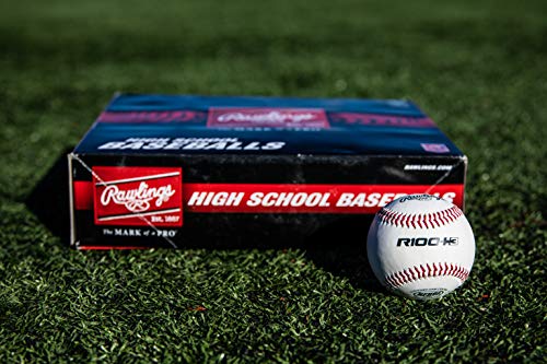 Rawlings NFHS Official High School Baseballs 12 Pack R100-H3 White