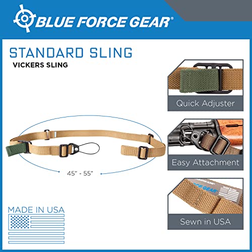 Blue Force Gear OD Green 2-Point Adjustable Carry Sling for AK, Airsoft, Hunting