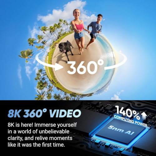Insta360 X4 360 Action Camera Bundle - Waterproof 8K, 4K Wide-Angle, No Micro SD