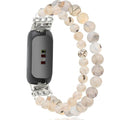 C&L Accessories Bracelets Compatible with Inspire 3 Bands for Women Beaded Wristband Natural Gemstone Replacement Straps for Inspire 3 (Dragon Vein)