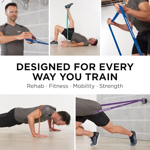 Theraband High Resistance Band Set of 2 - Light & Medium (15-25 lbs) - Exercise & Rehab