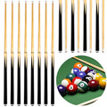 Wettarn 58 Inch Hardwood Pool Cues Set 12 Oz 13mm Tips Black, 8 Pack