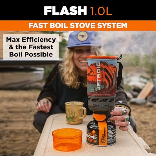 Jetboil Flash 1.0L Portable Camping Stove with Auto Ignition & Fast Boil