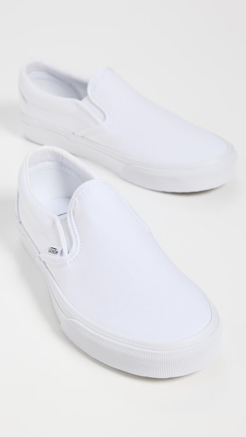 Vans Unisex Slip On Unisex Sneakers, True White, 9 US Women/7.5 US Men