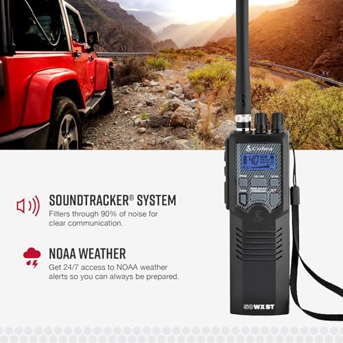CB Radio Handheld Emergency Radio with NOAA Alerts & Dual Channel Monitoring - Cobra HH50WXST