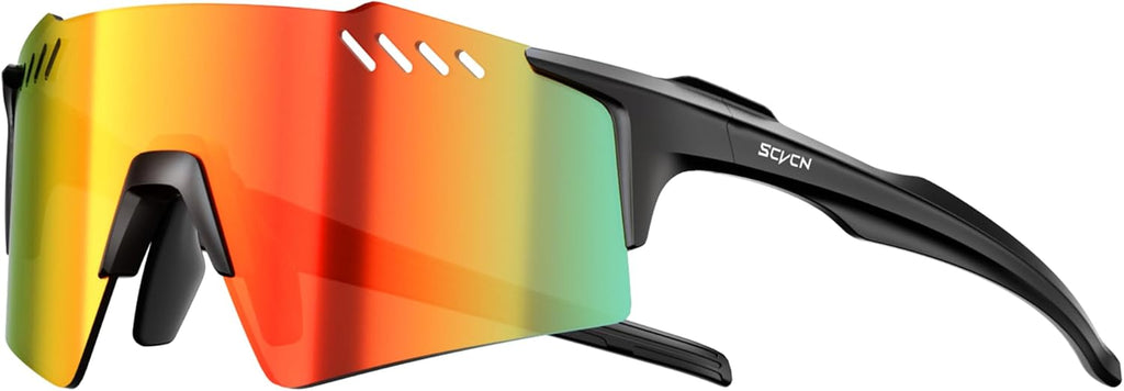 SCVCN Sports Sunglasses - UV400 Protection for Men & Women | Lightweight Frameless Wraparound Design