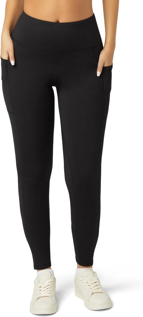 No Nonsense Women's Workout Leggings - High Waist Tummy Control with Pockets | Athletic Yoga Pants