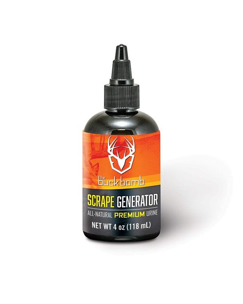 Hunters Specialties Buck Bomb Natural Scrape Generator Liquid Scent w/Wicks | Deer Buck Lure Hunting Primetime Post/Pre Rut Scent Attractant for Hunting, 4 Oz (118 ml.)