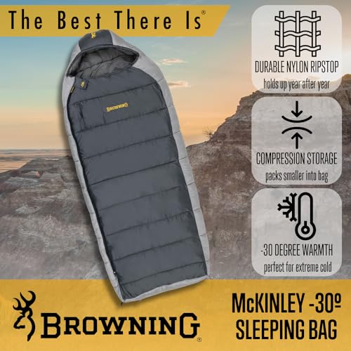 Oversize 30°F Insulated Hooded Rectangle Sleeping Bag Charcoal/Gray