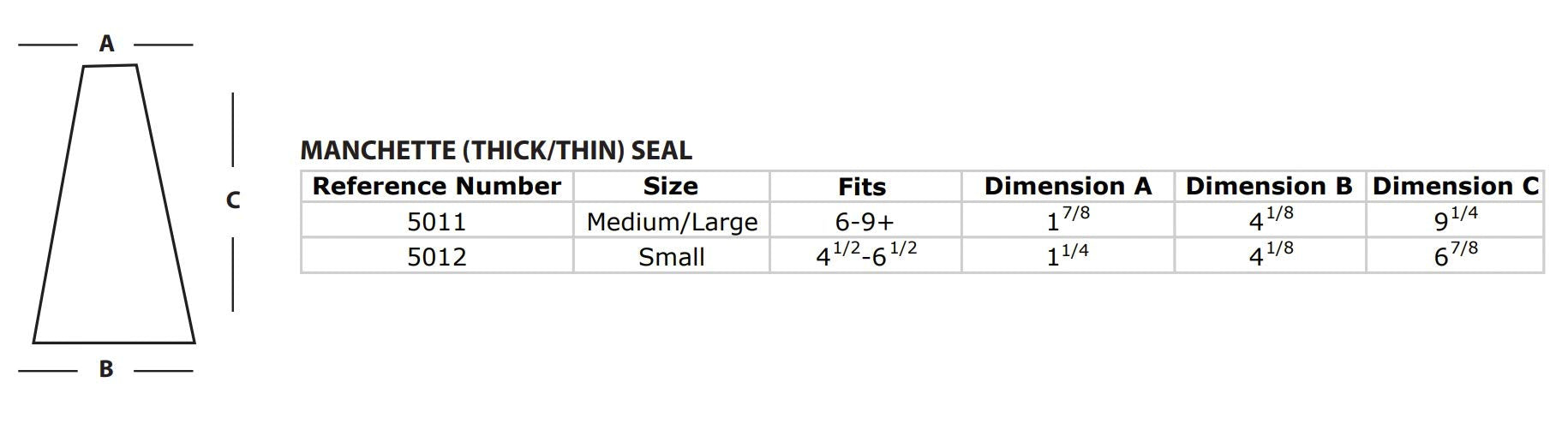 Gear Up Guide Manchette (Commercial Thick/Thin) Latex Wrist Seals, Medium (Trimmable) / 4.5-6.5" Wrist