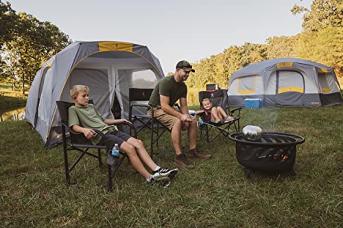 Outdoor Folding Director's Chair - Extra Tall with Flip-Down Footrest, Charcoal Variation