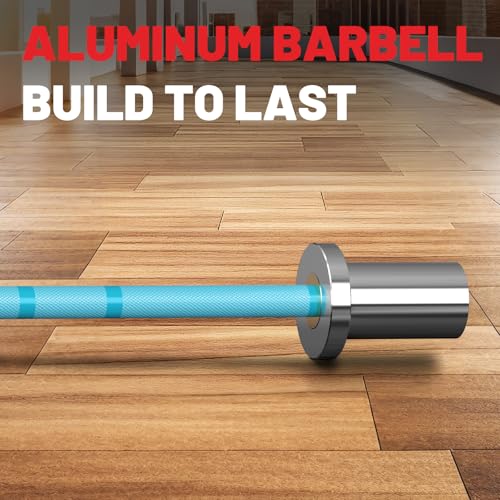 Blue Silver 4ft Mini Barbell for Beginners - 5lb Technique Training Barbell for Women & Kids