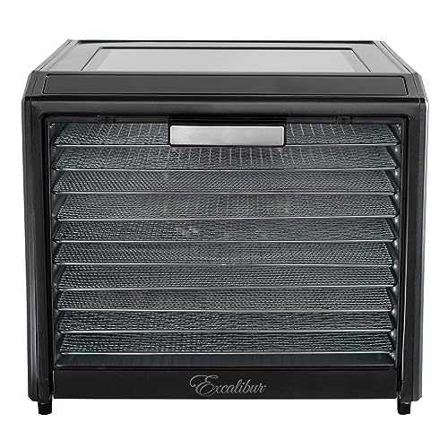 Excalibur 10-Tray Electric Food Dehydrator with Adjustable Temp, Black
