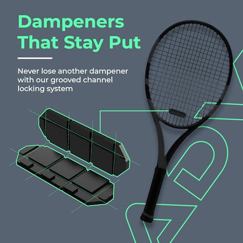 ADV Tennis Dampener with Custom Feel Midnight / Sorb 3 Pack - Racket Shock Absorbers