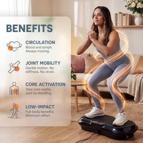 Lifepro Waver Vibration Plate Exercise Machine with 99 Speeds & 10 Presets - Black