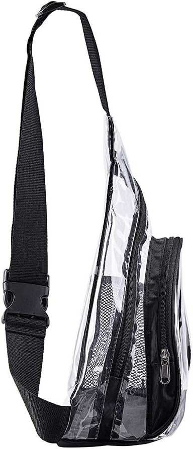 Skiennix Clear PVC Sling Bag - Stadium Approved Crossbody Backpack for Events | Lightweight & Durable