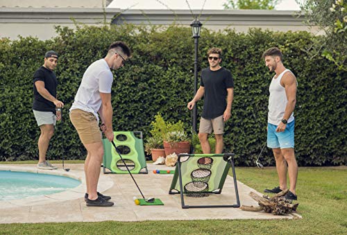 VULCANO SPORTS Classic Golf Cornhole Game Set – Indoor & Outdoor Golf Gift for Men