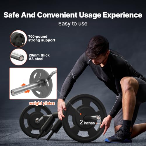 VEVOR Safety Squat Bar 700LBS Capacity - Heavy Duty Powerlifting Equipment