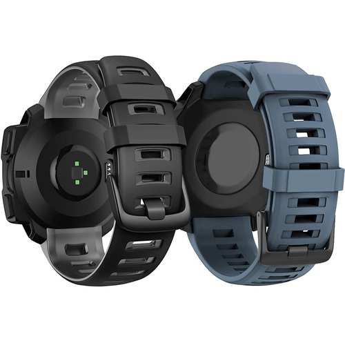 ANCOOL Compatible with Garmin Instinct Bands Navy Blue and Grey Bundle