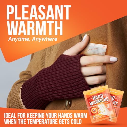 40 Pack Hand Warmers - Up to 10 Hours of Long-Lasting Heat for Hands, Body & Feet - Easy Air Activation, Disposable, TSA Approved