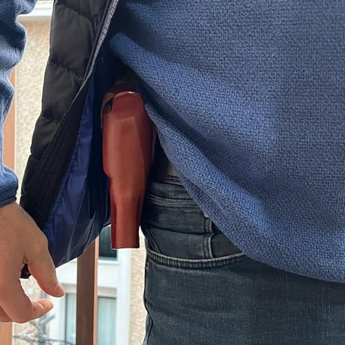 MASC Leather Paddle Holster for Pietta 1860 .44 Snub Nose, Retention Strap, Adjustable Cant