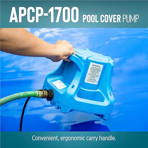 Little Giant APCP-1700 Pool Cover Pump 1/3 HP, 1745 GPH, Light Blue 1-Pack