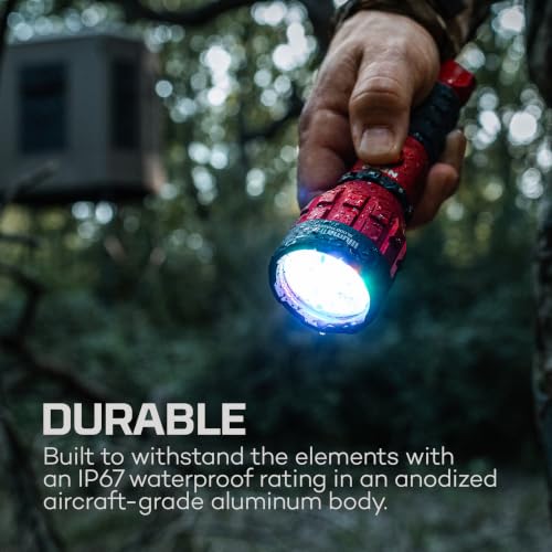 Blood Tracking Flashlight - Rechargeable, Waterproof, 180 Lumens, Hunting Light with USB Cable - Variation of Flashlight