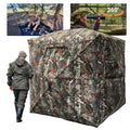 FUNHORUN 3-4 Person Pop Up Hunting Blind with 360 See-Through Panels & Waterproof Floor Mat