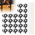 24 Counts Horse Bridle Rack with Hooks & Wall Mount Hardware - Tack Storage