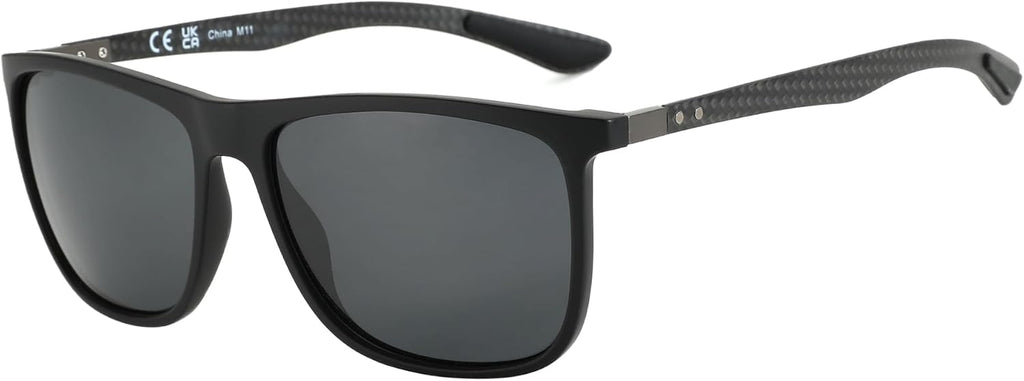 ZENOTTIC Polarized Sunglasses - Ultralight Carbon Fiber Design for Men | UV400 Protection for Sports & Outdoor Activities