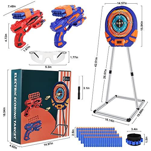 Electronic Shooting Target with Touch Screen Stand - Nerf Dart Practice Game for Kids 5-13