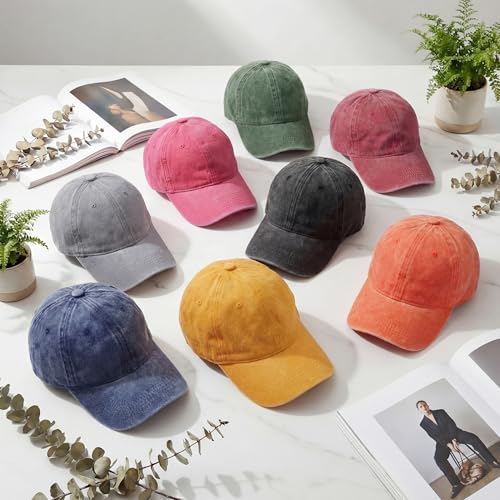 Sureio 24 Pack Distressed Baseball Caps for Women & Men Vintage Style