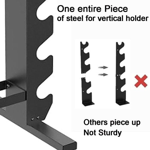 PROIRON Dumbbell Rack Stand for Home Gym, Upgraded Stable Weight Rack, 4-Tier Dumbbell Rack Stand Only Holder for Dumbbells, Free Weights, 450LB Capacity Heavy-Duty Compact Storage Organizer