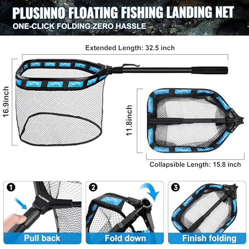 Fishing Backpack with Floating Landing Net & Tackle Bag - Black Camo