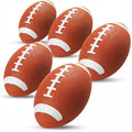 PlayBolt Brown 6-Inch Mini Inflatable Footballs for Kids - Pack of 5