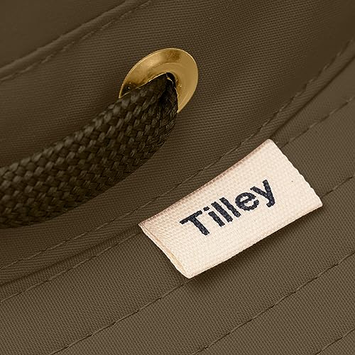 Tilley Airflo Sun Hat - Olive, UPF 50+ Recycled Nylon, Water-Resistant, Mesh Ventilation, Packable, Unisex