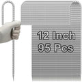 VVOKGO 12-Inch Galvanized Rebar Stakes with J Hook - Heavy Duty Garden & Tent Stakes (95 pcs, Φ1/4")