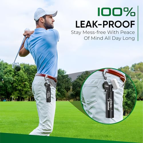 Golf Club Brush Cleaner with Water Spray Bottle & Clip - Maintains Club Grooves